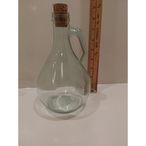 Other - Vintage Green Glass One Handled Craft Glass Corked